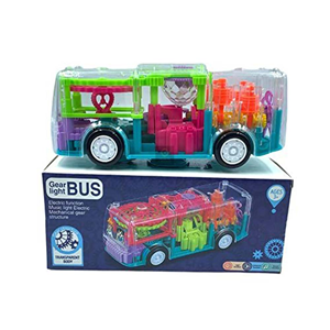 ماشین اسباب بازی اتوبوس چرخ دنده ای موزیکال و چراغ دار Gear Light Bus Toy_اسباب بازی